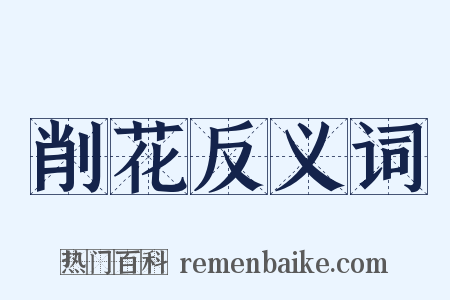 削花反义词是什么意思的图片